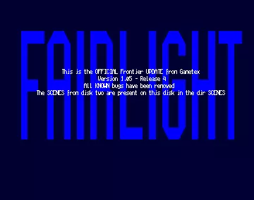 Frontier V1.05 Update (1993) by Fairlight