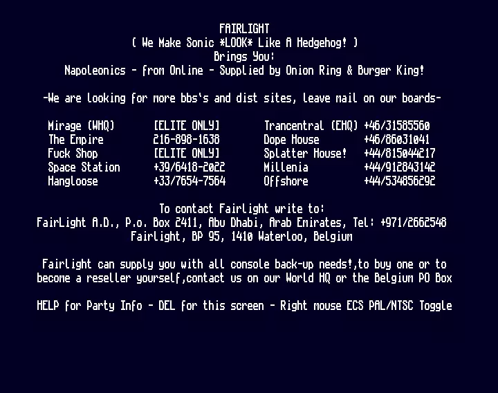 Napoleonics (1993) by Fairlight