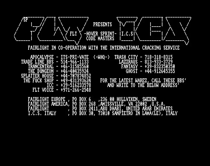 Hoversprint (1992) by Fairlight