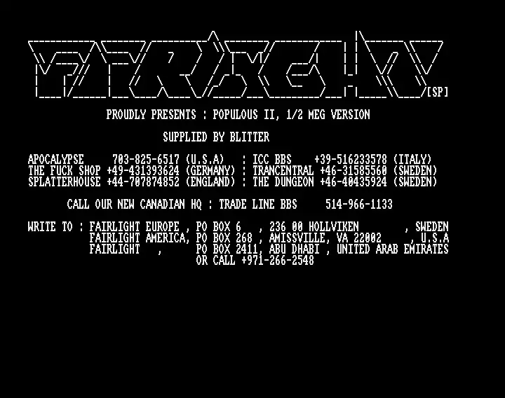 Populous II - 512kb Version by Fairlight