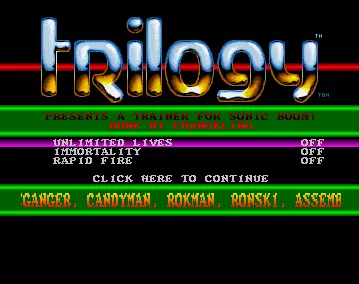 Sonic Boom +3 (1990) by Trilogy