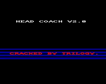 Head Coach - Pro Football Simulation v2.0 (1989) by Trilogy