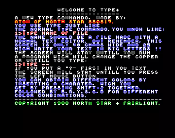Type+ (1988) by Fairlight