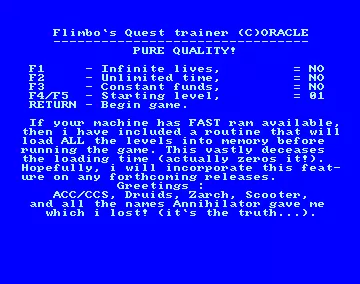 Flimbo's Quest +4 (1990) by Oracle