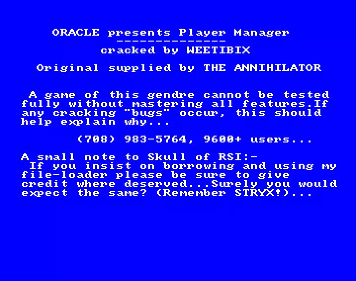 Player Manager (1990) by Oracle