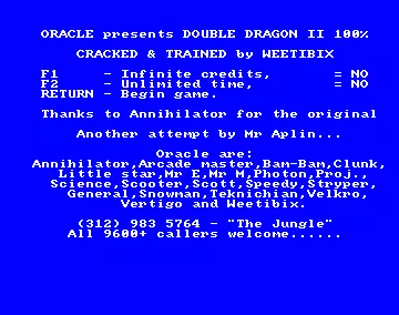 Double Dragon II 100% (1989) by Oracle