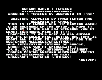 Bad Dudes vs. Dragonninja +1 (1989) by Oracle