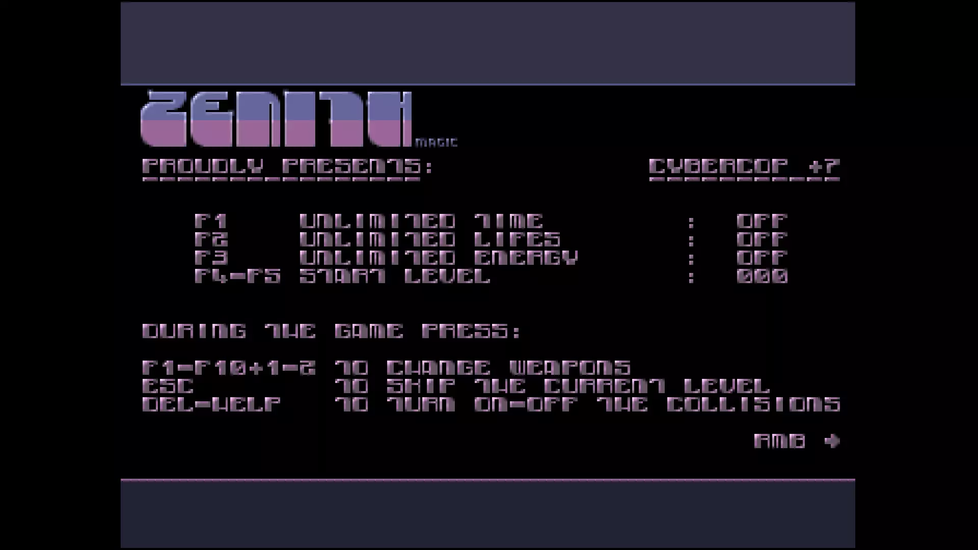 Cyber Cop +7 (1992) by Zenith