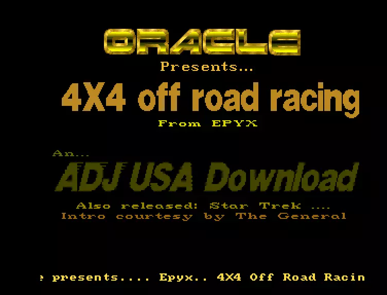 4x4 Off Road Racing by Oracle