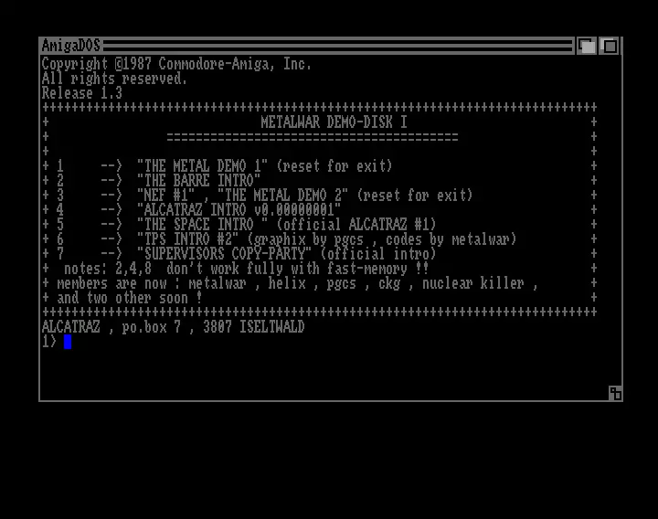Metalwar Demo Disk 1 by Alcatraz