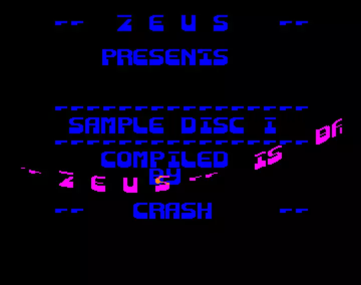 Sample Disk 1 Intro by Zeus