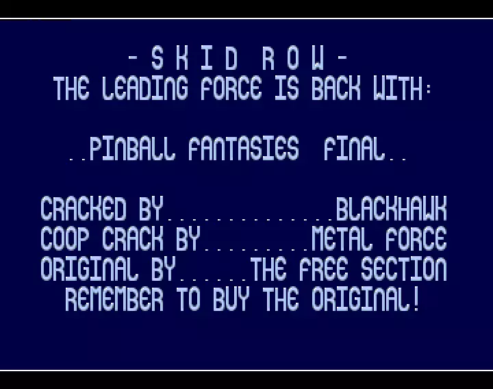 Pinball Fantasies - Final (1992) by Skid Row