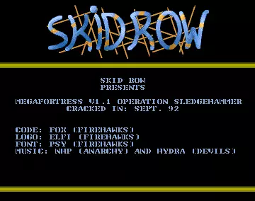 Megafortress: Flight Of The Old Dog - v1.1 (1992) by Skid Row