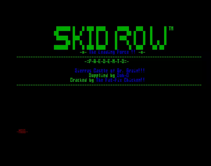 Castle of Dr. Brain (1992) by Skid Row
