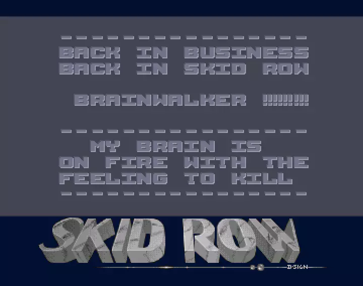 My Brain Is On Fire by Skid Row