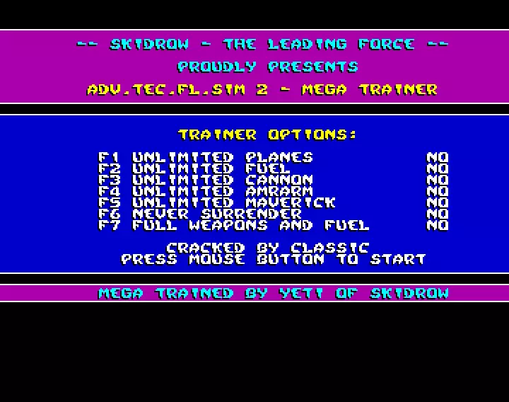 Advanced Tactical Fighter II +7 (1990) by Skid Row