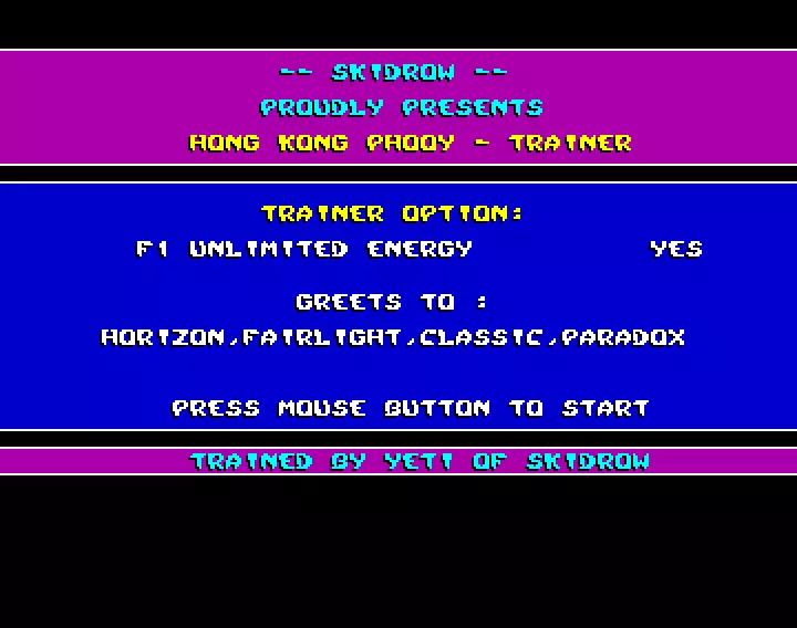 Hong Kong Phooey +1 (1990) by Skid Row