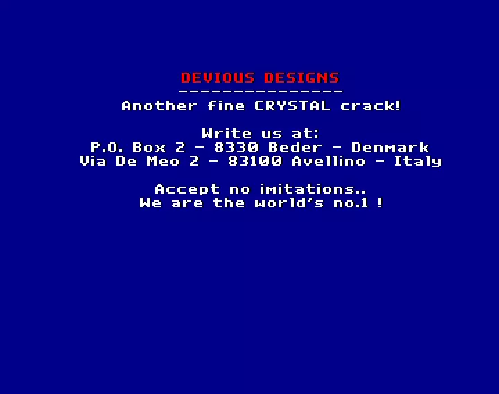 Devious Designs (1991) by Crystal