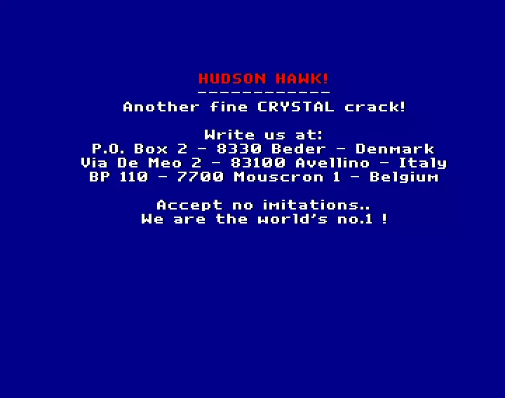 Hudson Hawk (1991) by Crystal