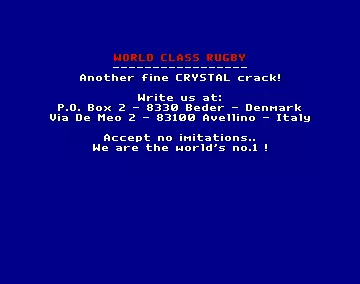 World Class Rugby (1991) by Crystal