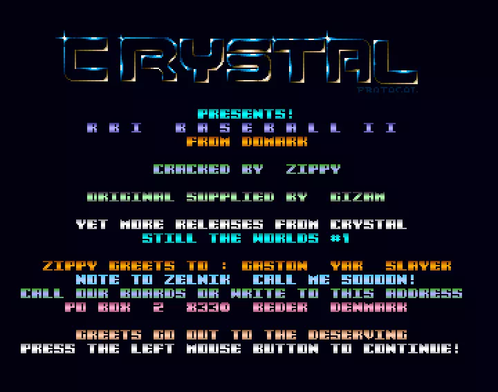 R.B.I. Two Baseball (1991) by Crystal