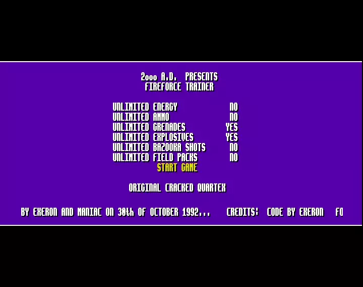 Fireforce Trainer (1992) by 2000 A.D.