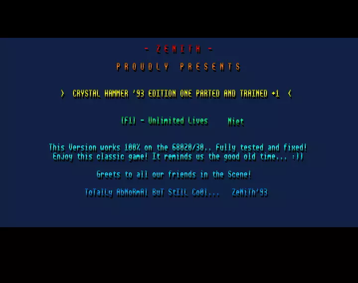Crystal Hammer '93 +1 (1993) by Zenith