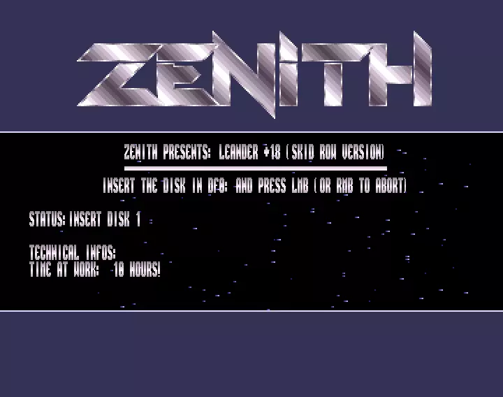 Leander +18 Trainer Installer (1991) by Zenith