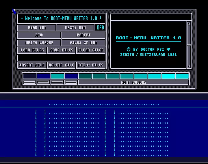 Boot-Menu Writer v1.0 (1991) by Zenith