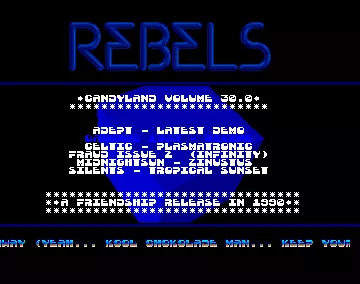 Candyland 30 Menu by Rebels