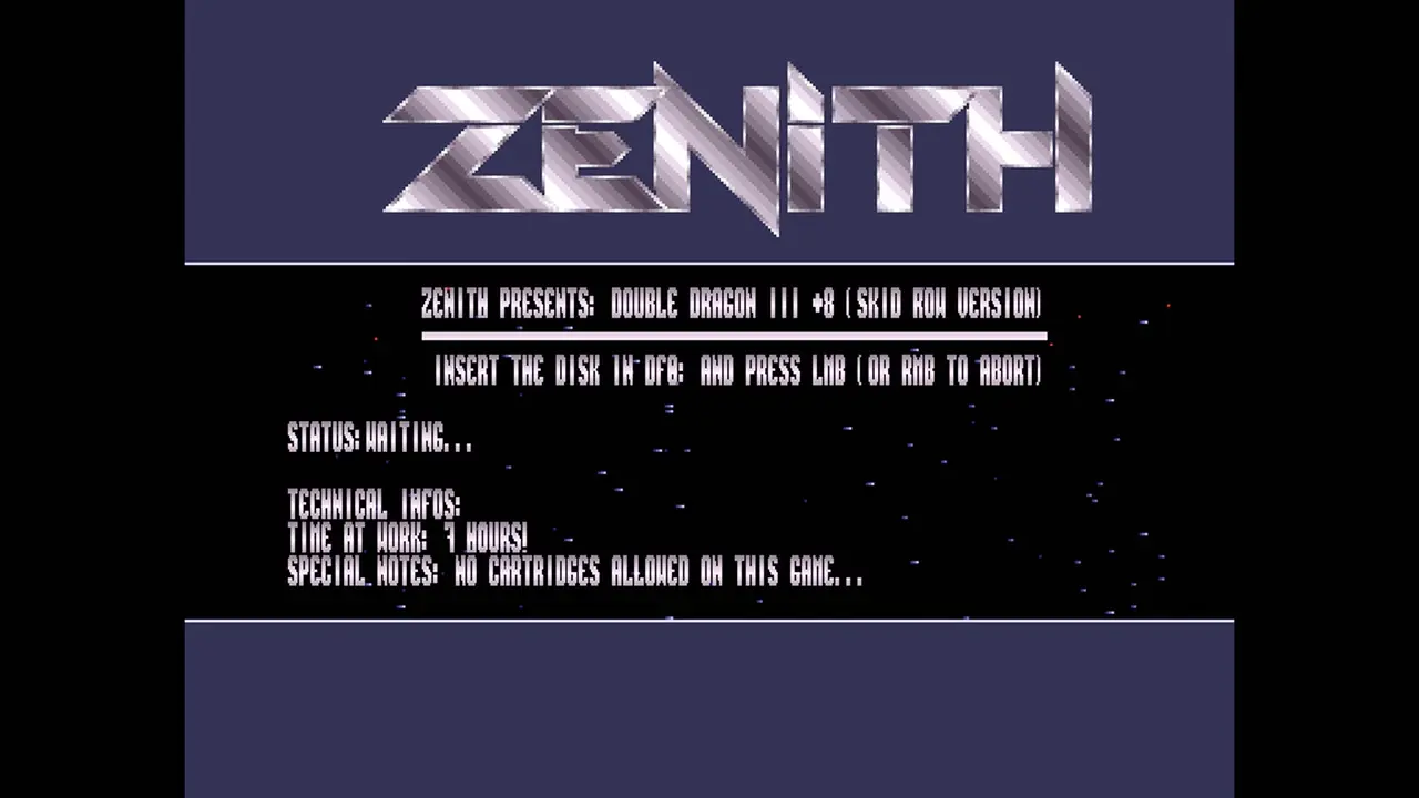 Double Dragon 3 +8 Trainer Installer (1991) by Zenith
