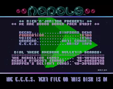 We Are So Bored Pack 5493 (1991) by Rebels