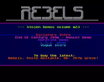 Stolen Demos 23 (1991) by Rebels