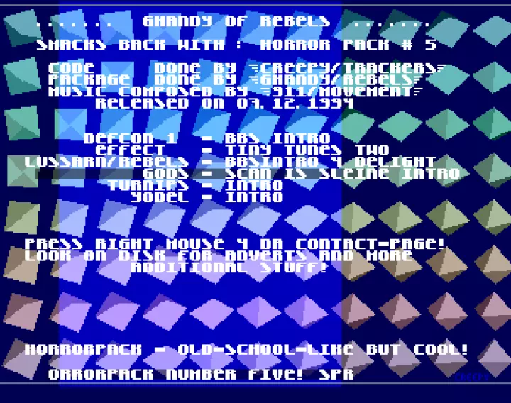 Horror Pack 05 (1994) by Rebels