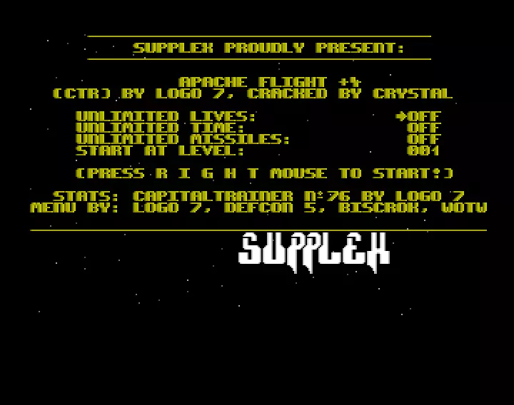 Apache Flight +4 (1992) by Supplex