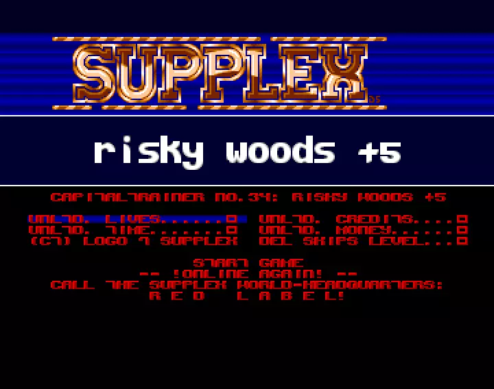 Risky Woods +5 (1991) by Supplex