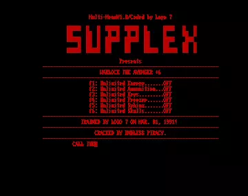 Warlock The Avenger +6 (1991) by Supplex