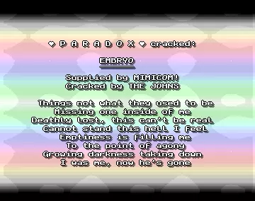 Embryo - english version (1994) by Paradox