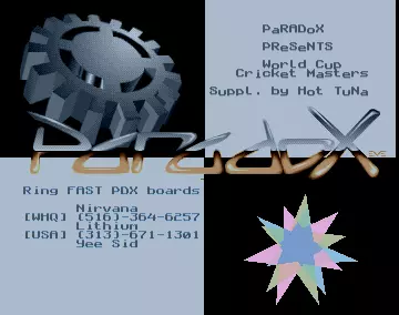 World Cup Cricket Masters (1994) by Paradox