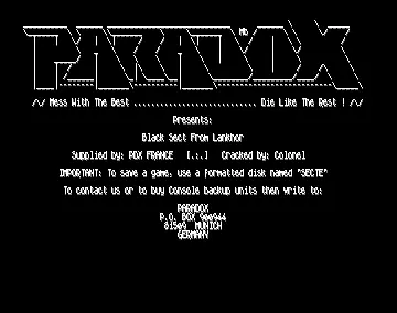 Black Sect by Paradox