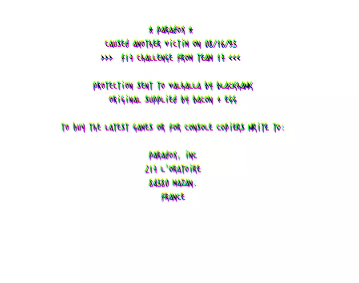 F17 Challenge (1993) by Paradox