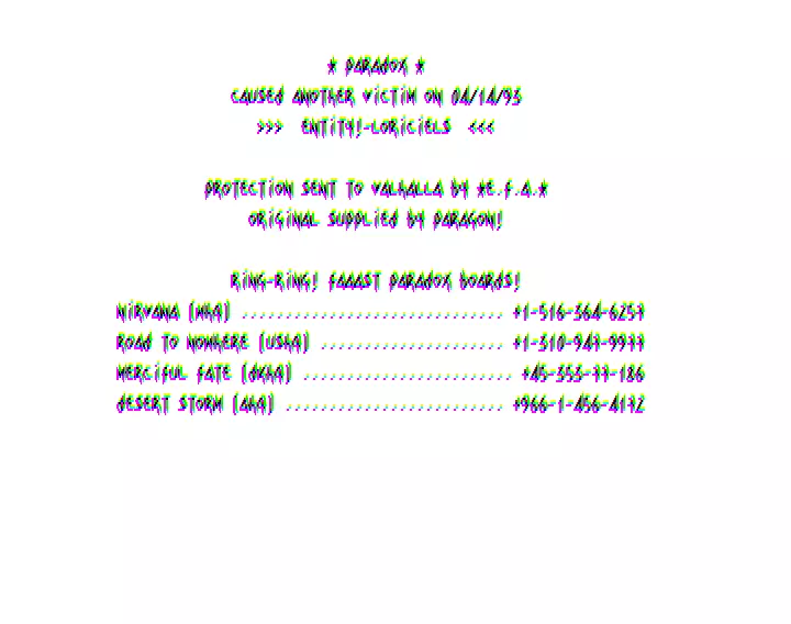 Entity (1993) by Paradox