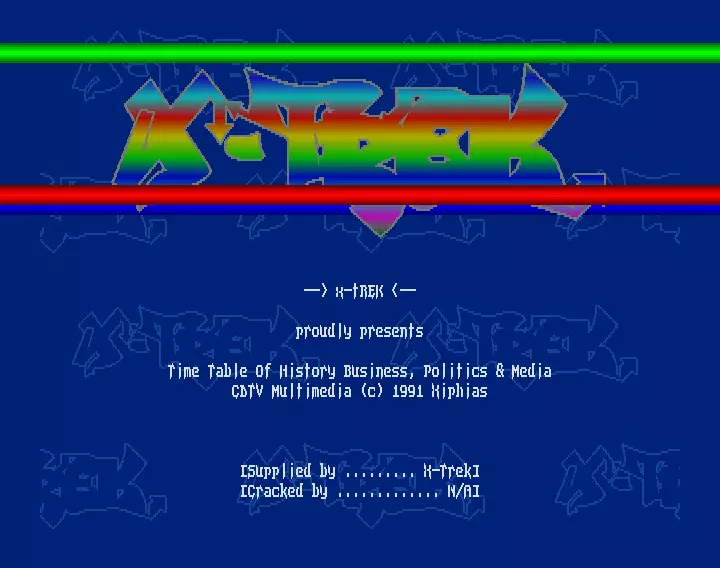 Time Table Of History Business, Politics & Media (2020) by X-Trek