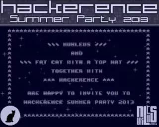 Hackerence Summer Demo Party 2013 Invitation (2013) by Fat Cat With A Top Hat