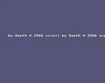 256 Bytes Scroller (2011) by Depth