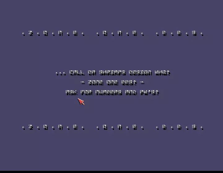 Zone One BBS 3 (1998) by Shrimps Design