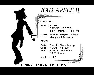 Bad Apple (vectorized) (2022) by Electric Black Sheep