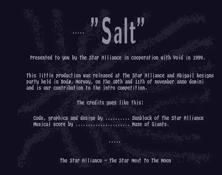 Salt (1999) by The Star Alliance