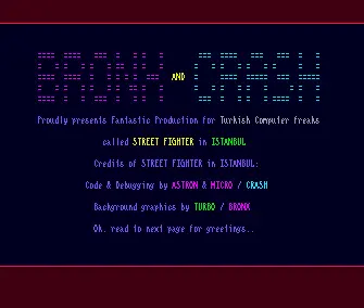 Street Fighter in Istambul Intro (1992) by Bronx
