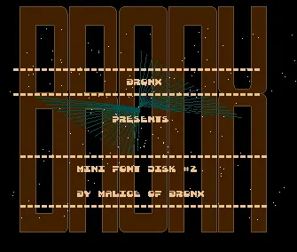 Mini Font Disk 2 Intro (1991) by Bronx